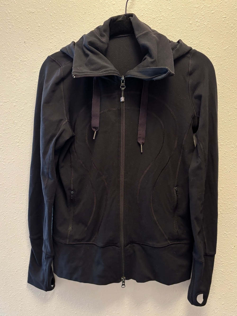 Black Lululemon Align Hooded Jacket